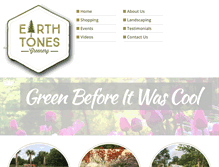Tablet Screenshot of earthtonesgreenery.com